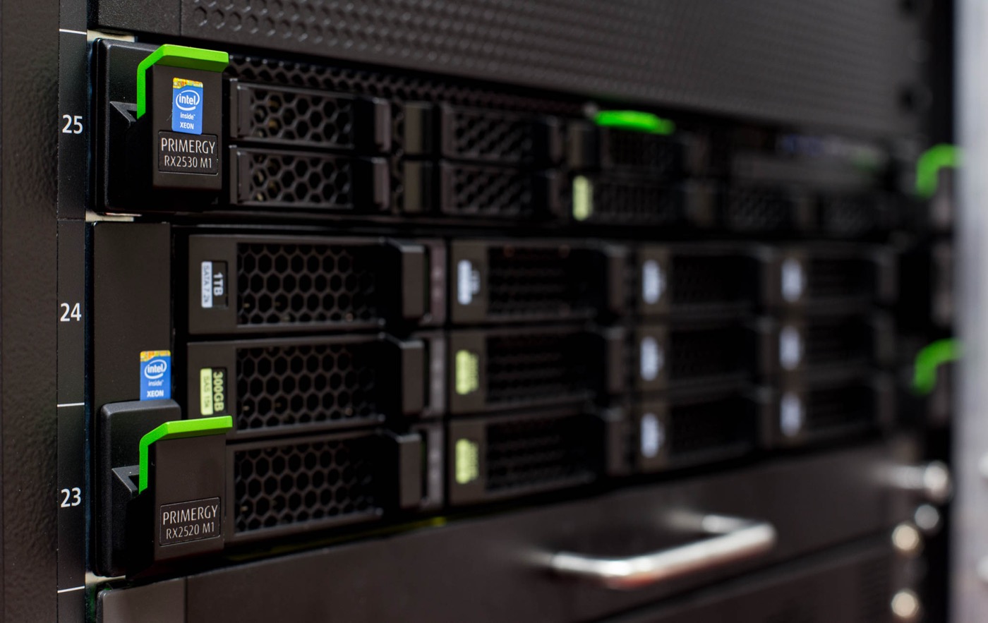 A few rack-mounted enterprise servers